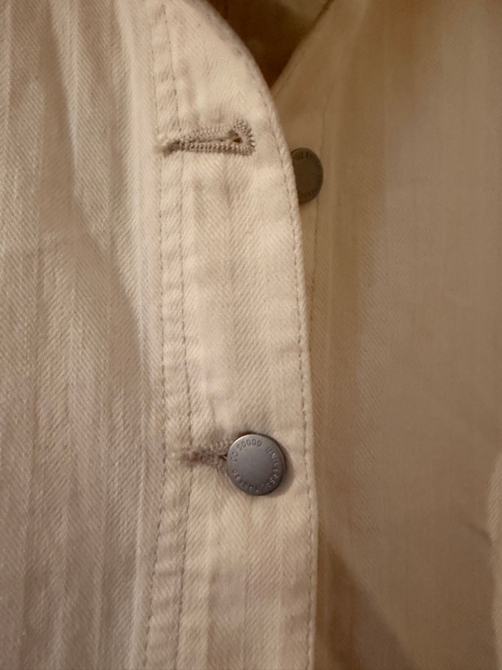 Universal Thread Cream Button-Front Mini Shirt Dress - Picture 4 of 7